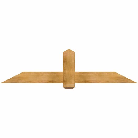Ekena Millwork Eugene Rough Sawn Timber Gable Bracket, Western Red Cedar, 72"W x 18"H x 6"D x 6"F, 6/12 Pitch GBW072X18X0606EUG00RWR